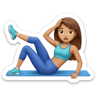 girl doing crunches sticker