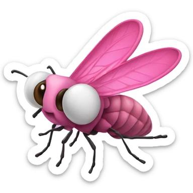 Pink batter fly  sticker