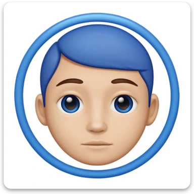 Chulito con círculo azul sticker