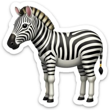 zebra eating bager sticker