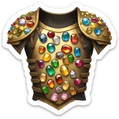torso armor covered in gemstones sticker