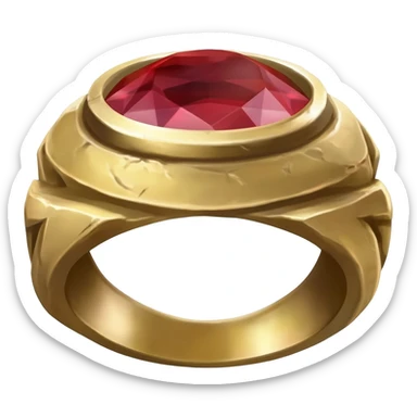 Warlock ring with red gem sticker