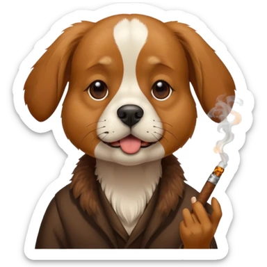 Dog smoking a blunt sticker