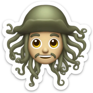 Davy Jones with tentacles sticker