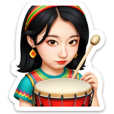 Festive Drummer sticker