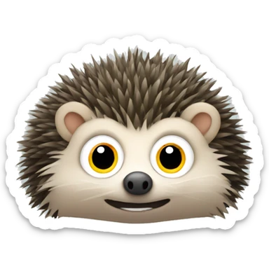 Hedgehog with googlie eyes sticker