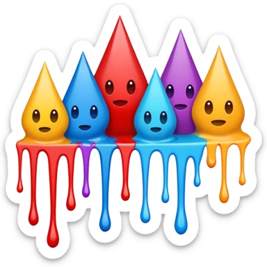 Words that say Squad wipe in drippy paint  sticker