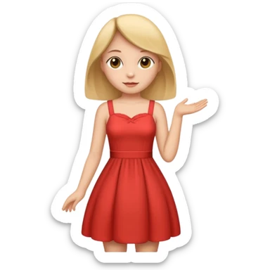 Labubu wearing a dress sticker