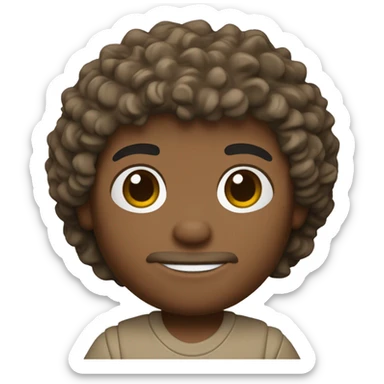 Funko Pop of a tan curly haired boy sticker