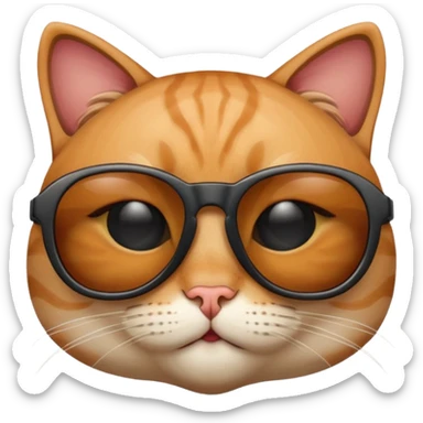 cat wearing sunglasses, cool attitude sticker