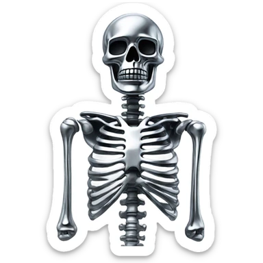 Skeleton made out of chrome sticker