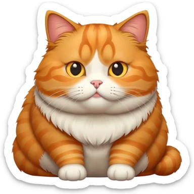 Fat cat cute sticker