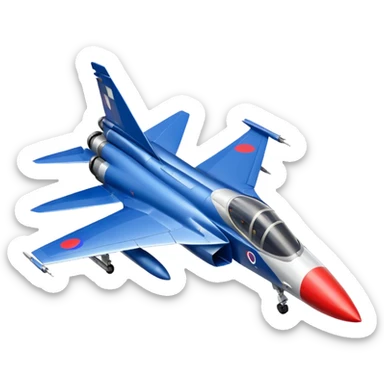 the french mirage fighter jet, and in the background the french flag sticker