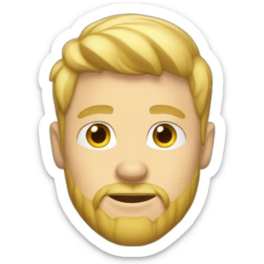 Blond guy with fade and light beard in a t shirt sticker