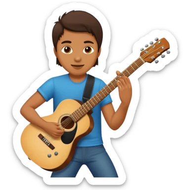 guitar player bold sticker