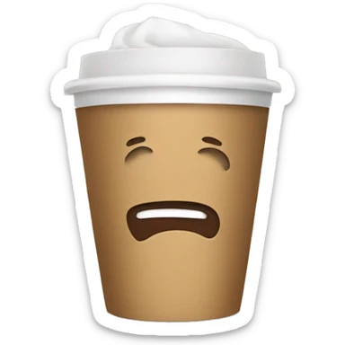 Coffee in a cardboard cup sticker