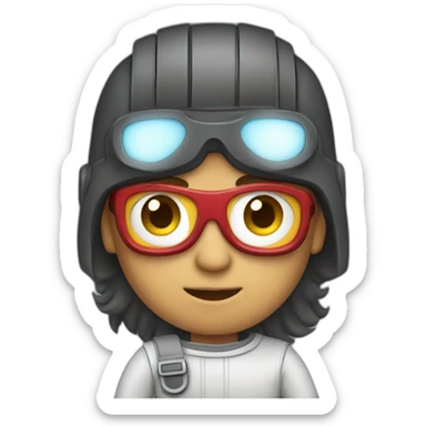 engineer at keyboard dressed as superhero sticker