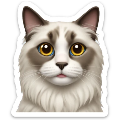 A ragdoll cat  sticker