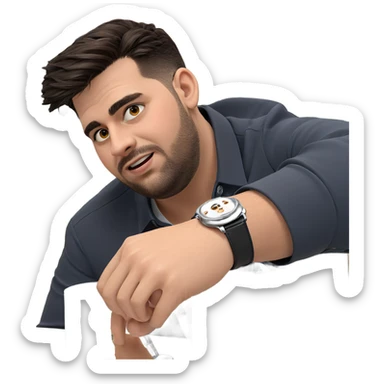 indoor gathering of stylish boys sticker