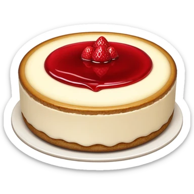 cheesecake with stawberry jam in it sticker