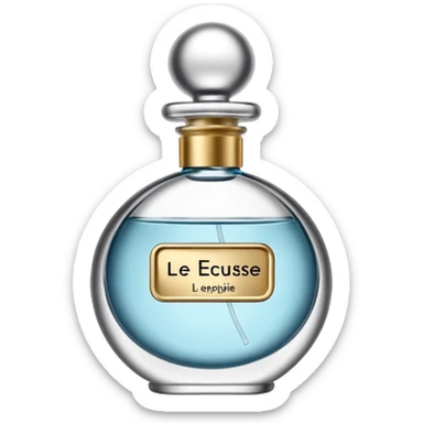 can you create a perfume bottle that says "L'eau de L'Excuse" sticker