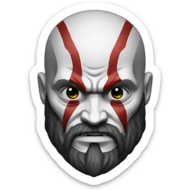 kratos god of war skull emoji sticker