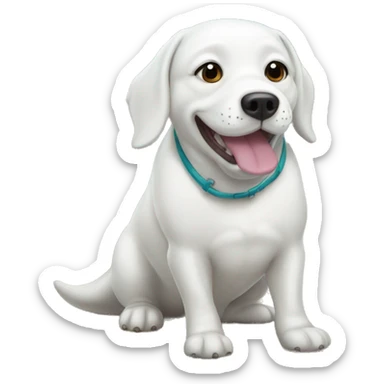 Beluga whale dog sticker