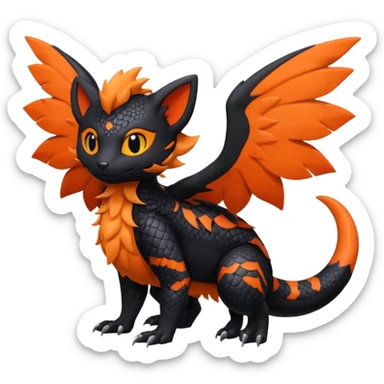 Salandit-Noibat-Litten-Hybrid (Full body) sticker