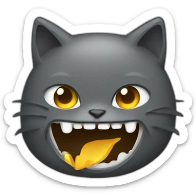 Un chat qui chevauche à la mort sticker