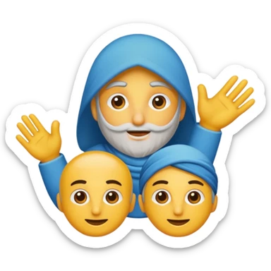 Mavi ateşli mavi kalp sticker