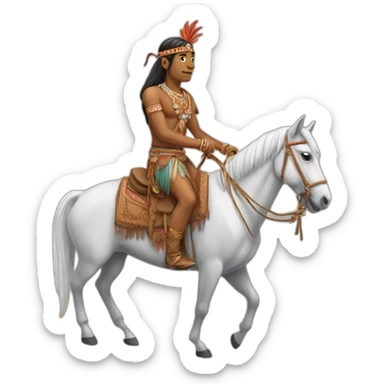 Indian on horse sticker