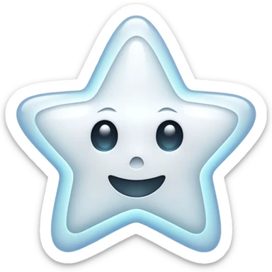ghost star white sticker