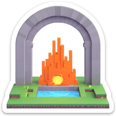 Minecraft End portal sticker