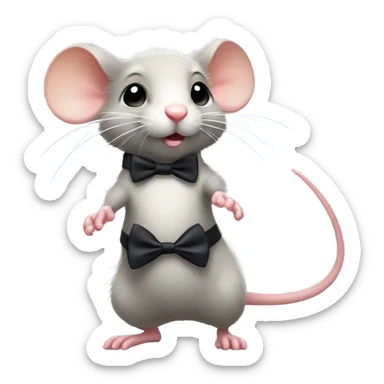 Cute dancing rat sticker