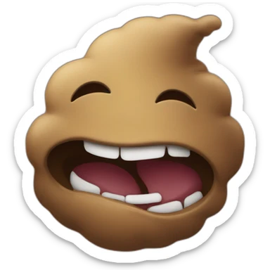 Turd laughing sticker