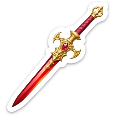 Beautiful royal looking but fiery dagger sticker