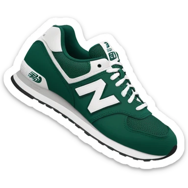 Dark green and white New Balance Shoe sticker