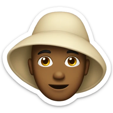 Emoji with a bonet sticker