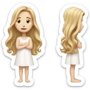  White girl ashamed of herself of hiding face in hands sticker