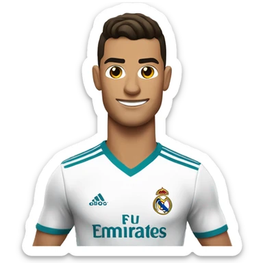 Cr7 con la camisa del Real Madrid  sticker