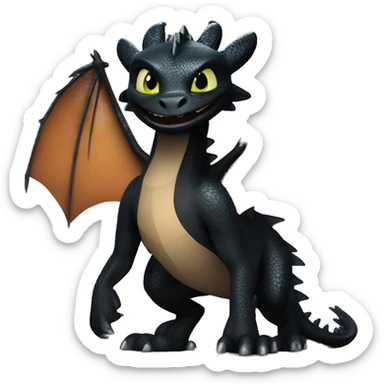 Dragón negro furia nocturna how to train your dragon sticker