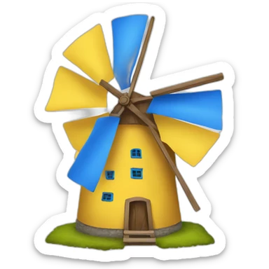 yellow-blue-mill sticker