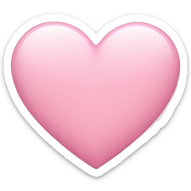 light pink heart sticker