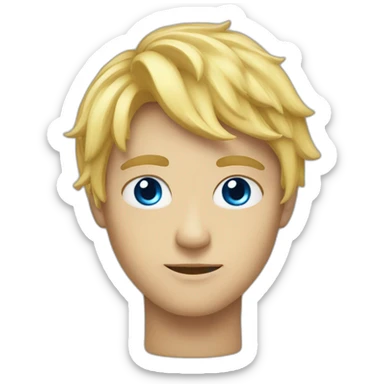 Garçon blond yeux bleu style fantaisy sticker