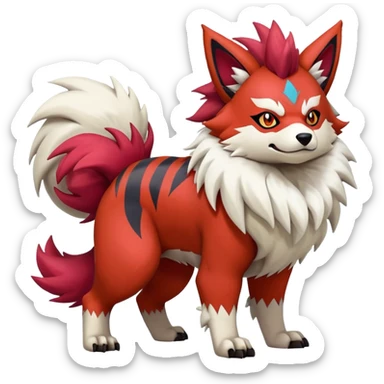 Zigzagoon-Arcanine-Zorua-Zangoose-Hybrid (Full body) sticker