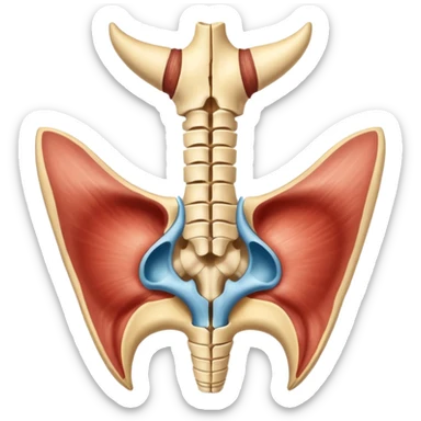 vertebra anatomy  sticker