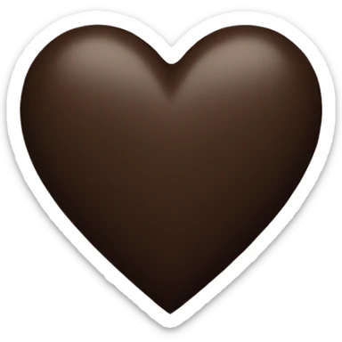 Dark brown heart sticker