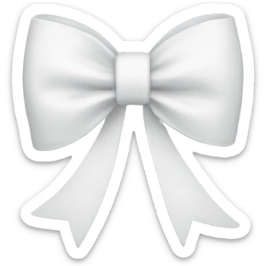 White bow sticker