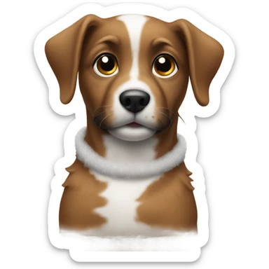 Christmas puppy sticker