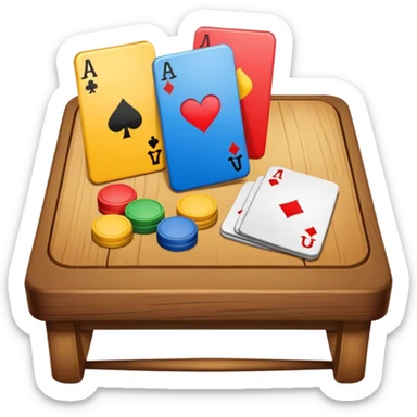 Naipes españoles y una frase que diga: Al saber jugar le llaman suerte.. sticker